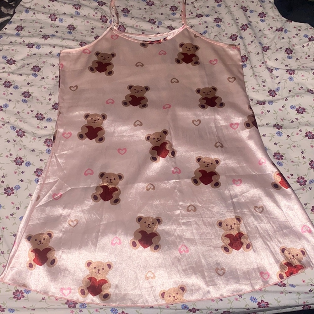 Bear Print Slip Nightgown
